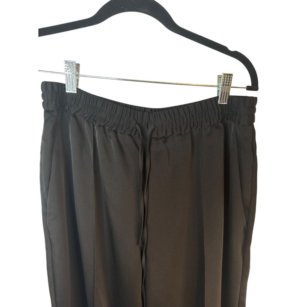 2/$30 Zara Womens Black Jersey Pants Large Elastic Waist - Picture 6 of 16